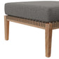 Modway Clearwater Outdoor Patio Teak Wood 4-Piece Sectional Sofa FredCo