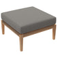 Modway Clearwater Outdoor Patio Teak Wood 4-Piece Sectional Sofa FredCo