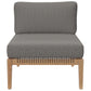 Modway Clearwater Outdoor Patio Teak Wood Armless Chair FredCo