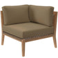 Modway Clearwater Outdoor Patio Teak Wood Corner Chair FredCo