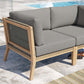 Modway Clearwater Outdoor Patio Teak Wood Loveseat FredCo