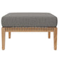 Modway Clearwater Outdoor Patio Teak Wood Ottoman FredCo