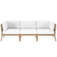 Modway Clearwater Outdoor Patio Teak Wood Sofa FredCo