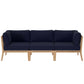 Modway Clearwater Outdoor Patio Teak Wood Sofa FredCo