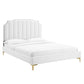 Modway Colette King Performance Velvet Platform Bed FredCo