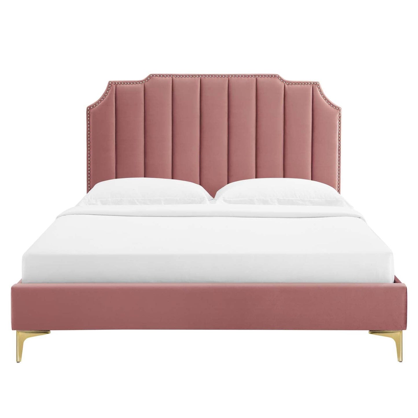 Modway Colette King Performance Velvet Platform Bed FredCo