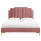 Modway Colette King Performance Velvet Platform Bed FredCo