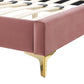 Modway Colette King Performance Velvet Platform Bed FredCo