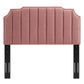 Modway Colette King Performance Velvet Platform Bed FredCo