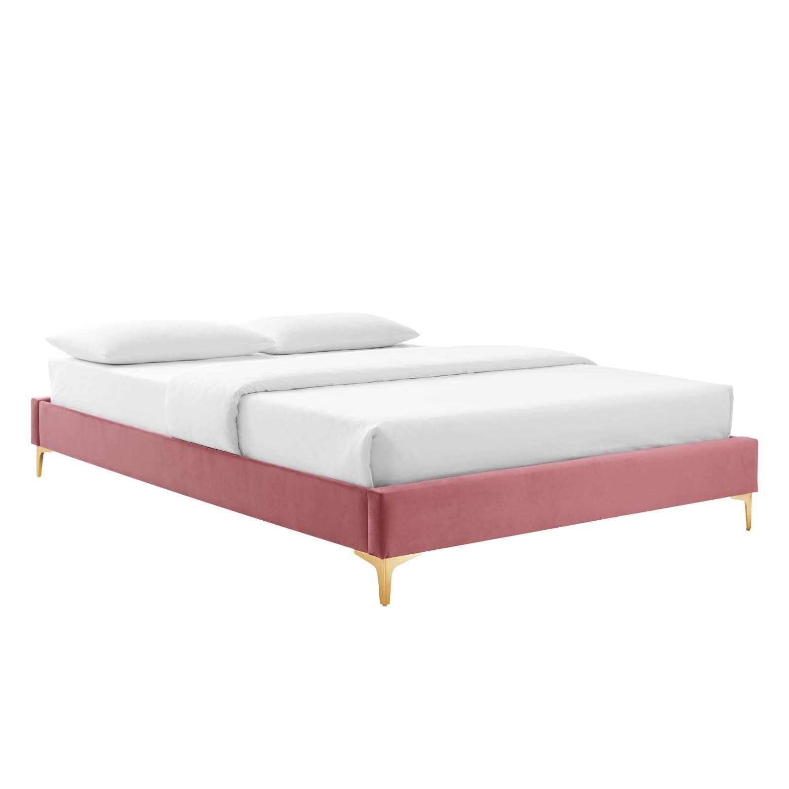 Modway Colette King Performance Velvet Platform Bed FredCo