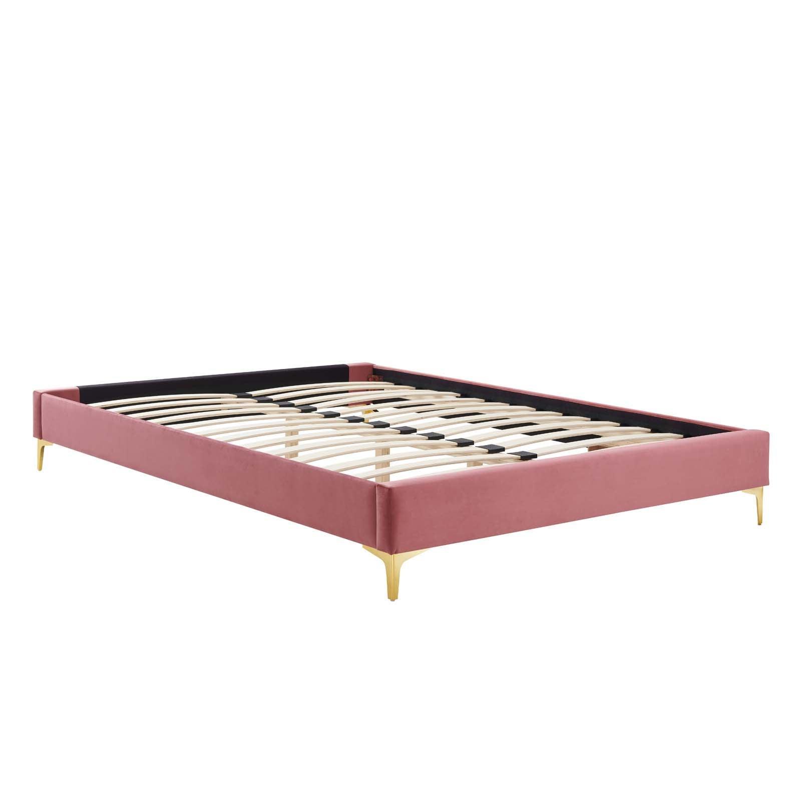 Modway Colette King Performance Velvet Platform Bed FredCo