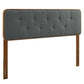 Modway Collins Tufted King Fabric and Wood Headboard FredCo