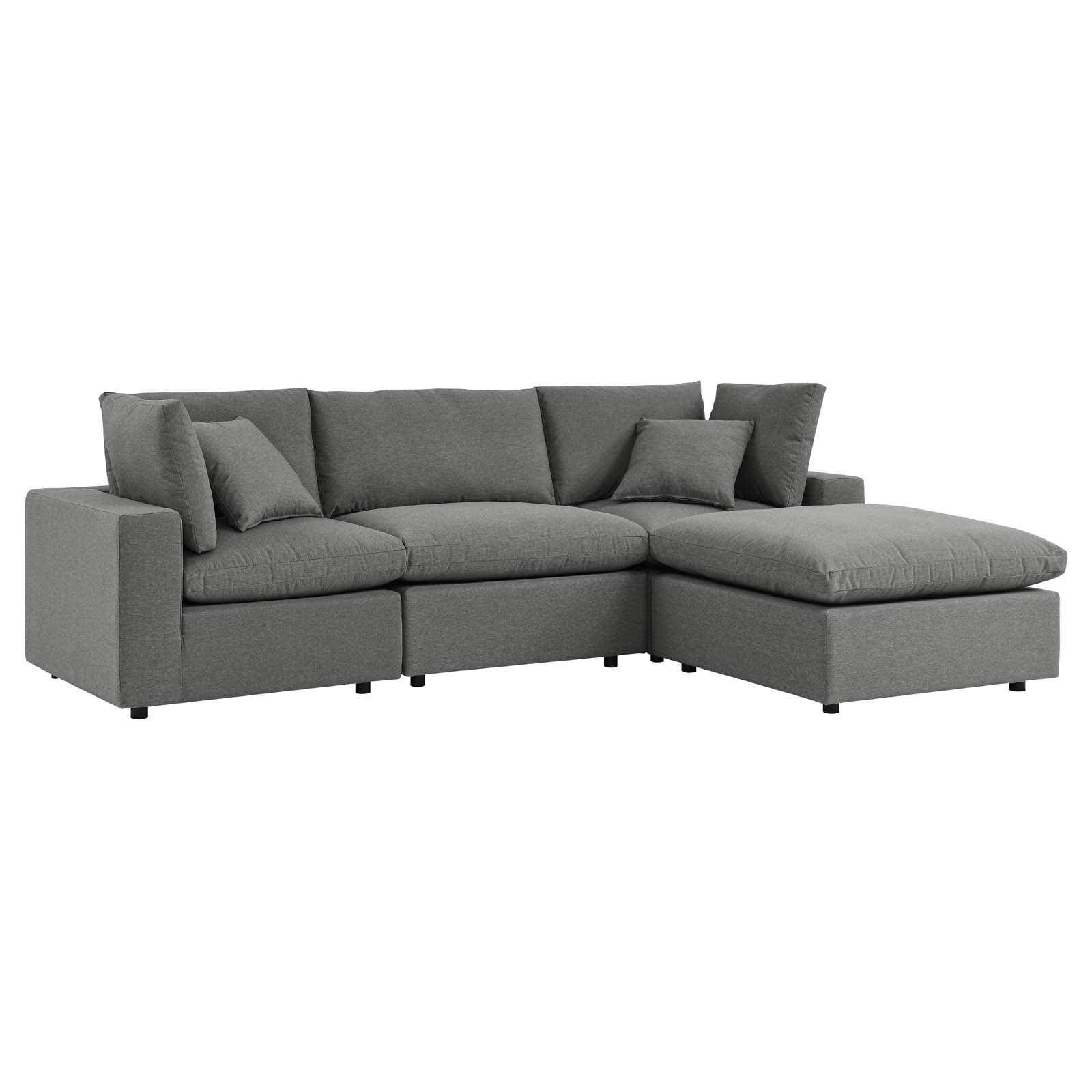 Modway Commix 4-Piece Outdoor Patio Sectional Sofa FredCo