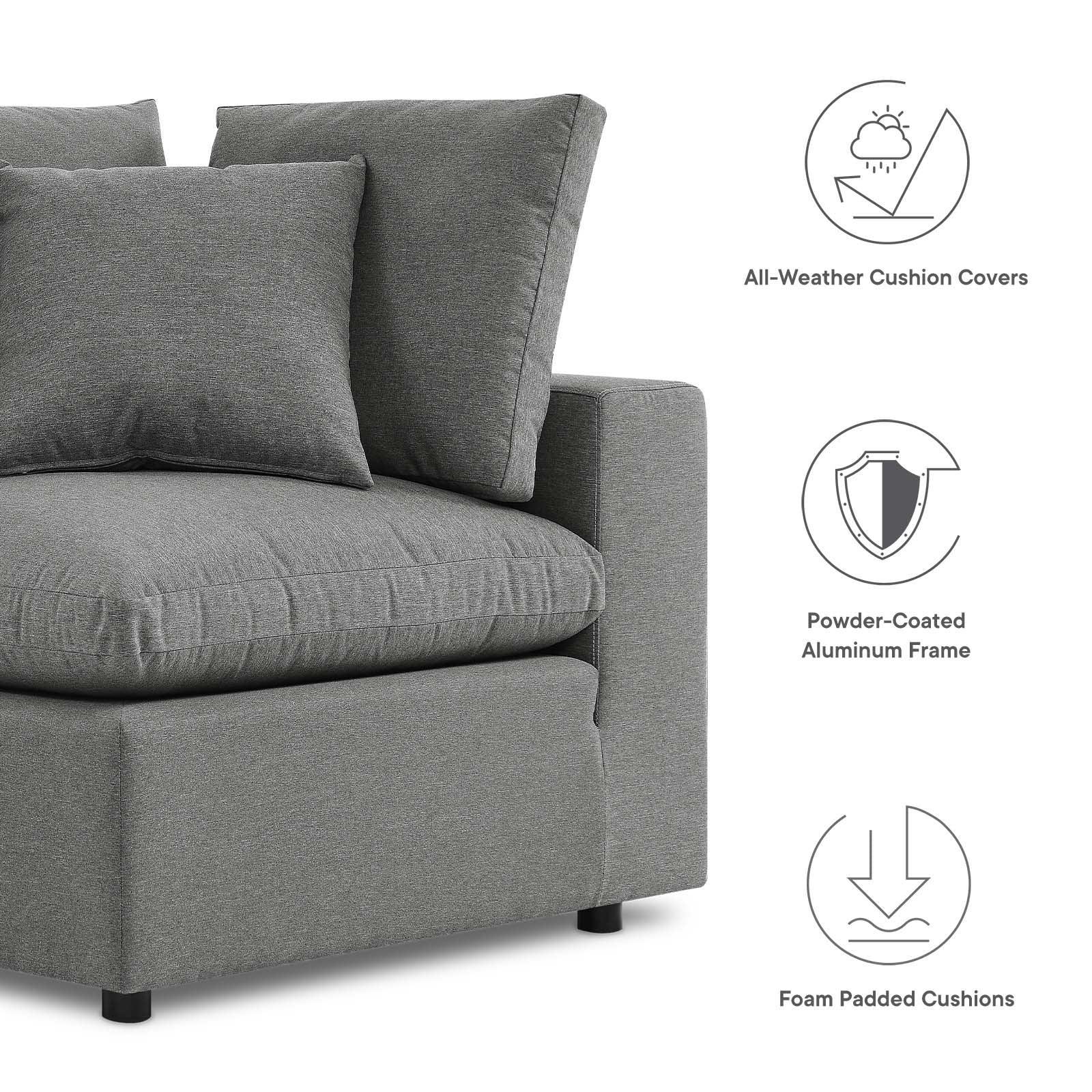 Modway Commix 4-Piece Outdoor Patio Sectional Sofa FredCo