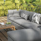 Modway Commix 5-Piece Outdoor Patio Sectional Sofa FredCo