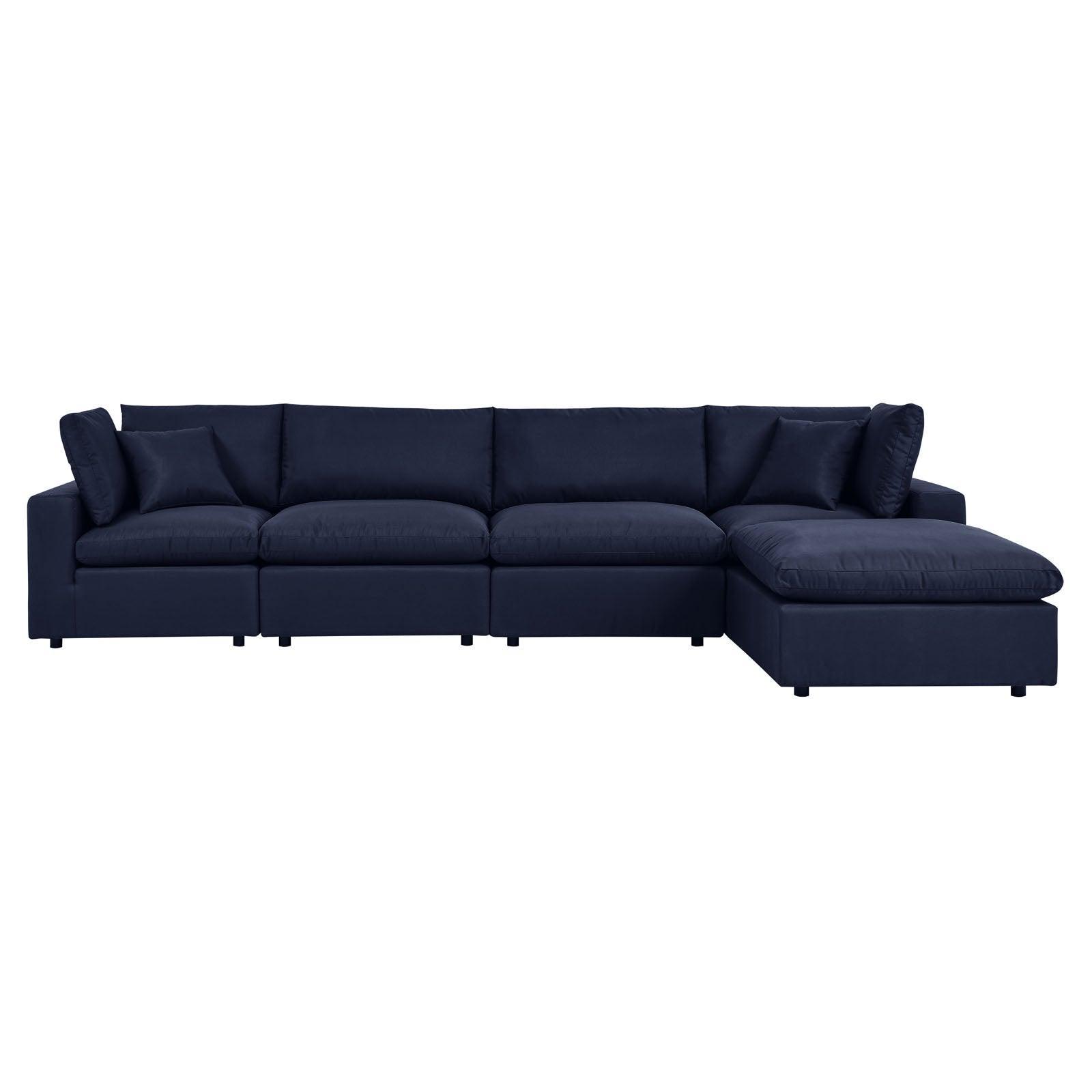 Modway Commix 5-Piece Outdoor Patio Sectional Sofa FredCo