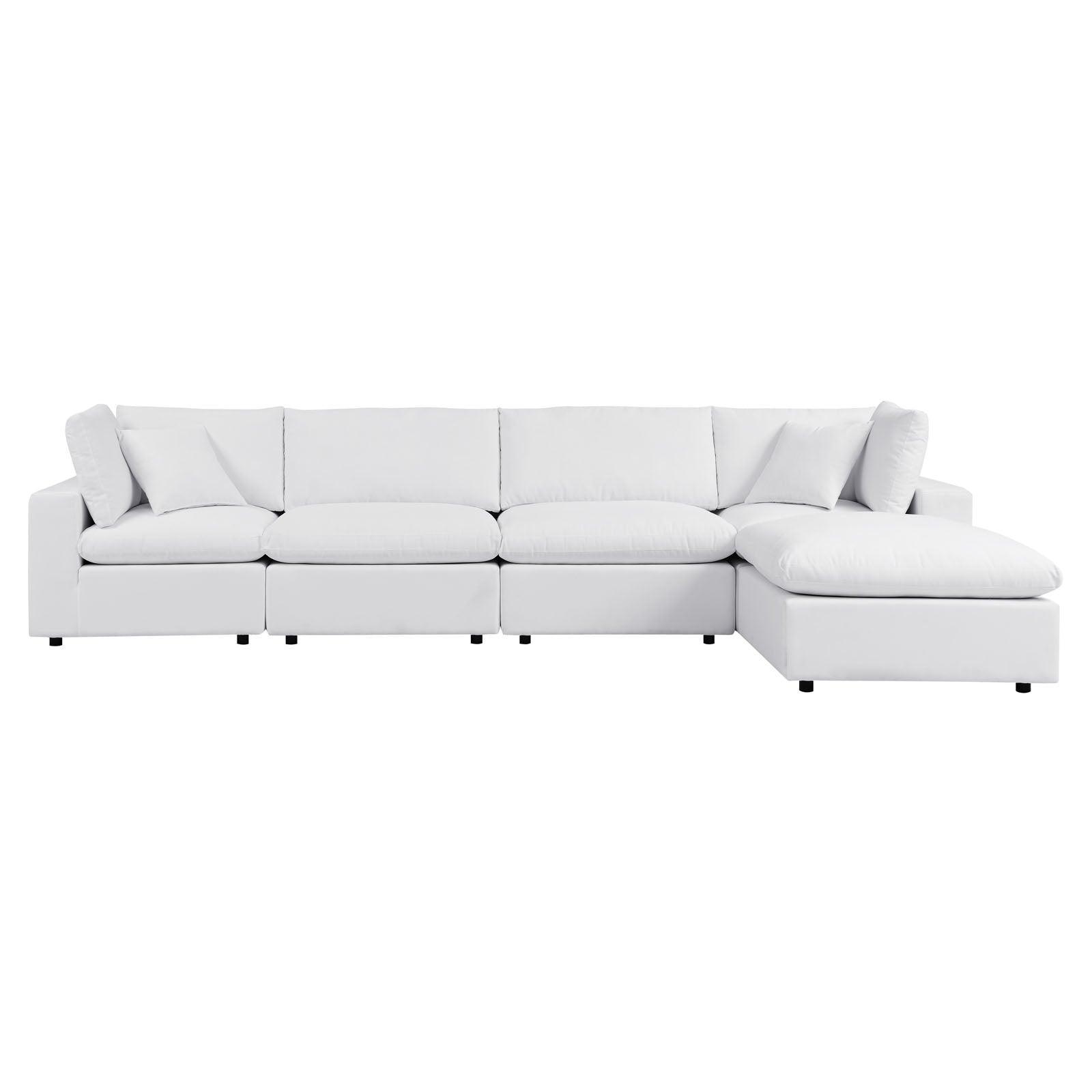 Modway Commix 5-Piece Sunbrella® Outdoor Patio Sectional Sofa FredCo