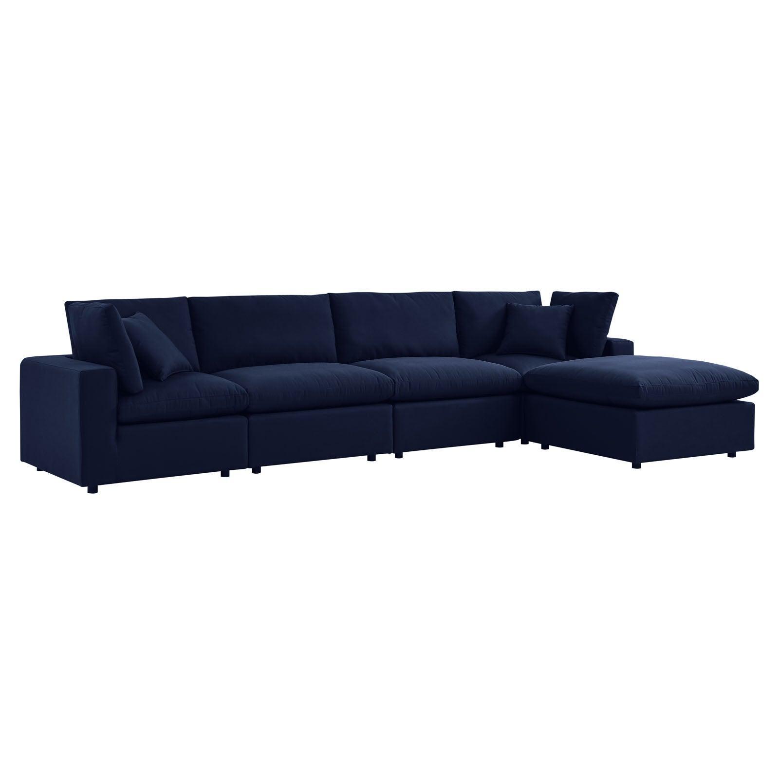 Modway Commix 5-Piece Sunbrella® Outdoor Patio Sectional Sofa FredCo
