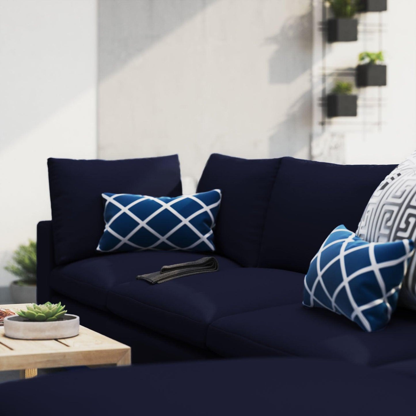 Modway Commix 5-Piece Sunbrella® Outdoor Patio Sectional Sofa FredCo