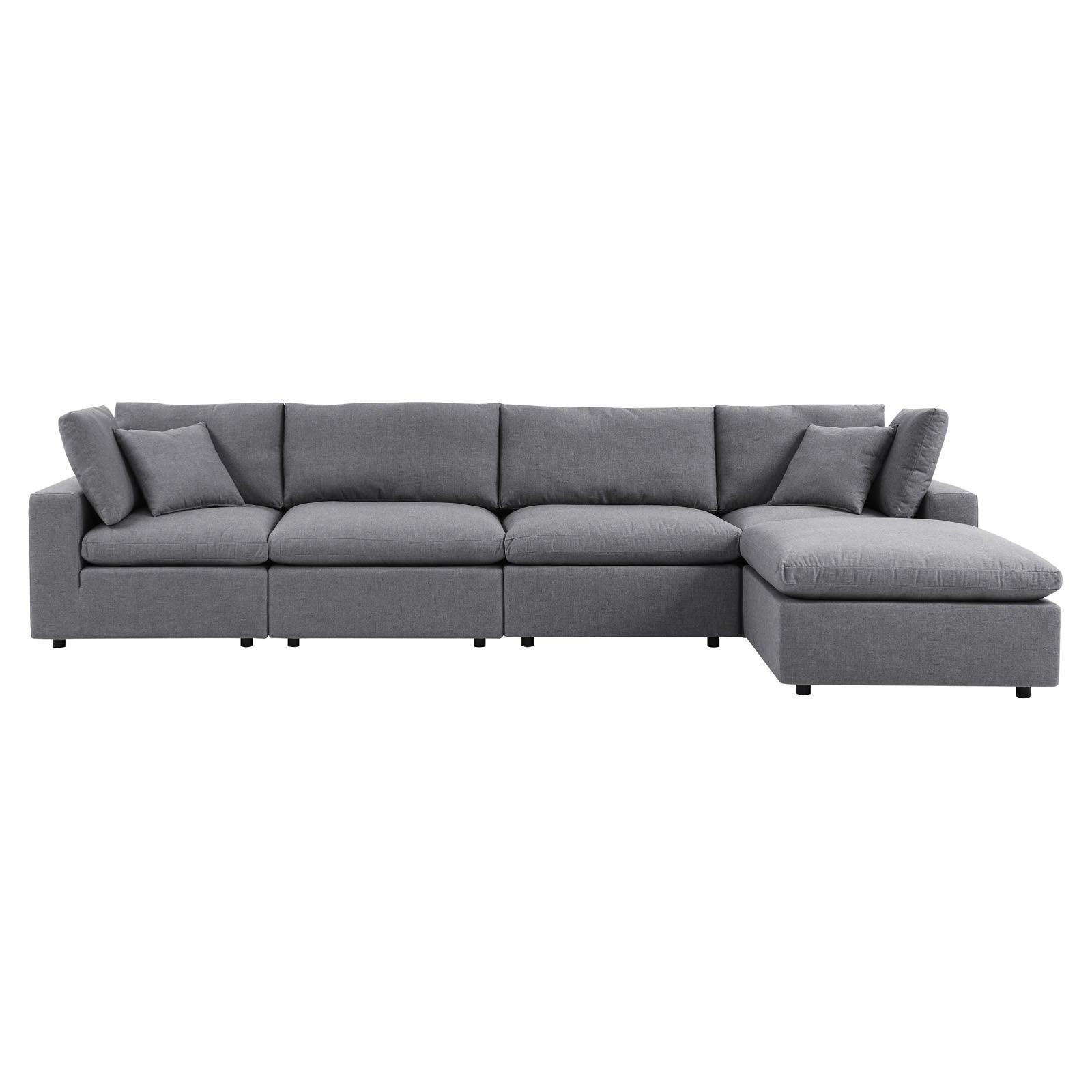 Modway Commix 5-Piece Sunbrella® Outdoor Patio Sectional Sofa FredCo