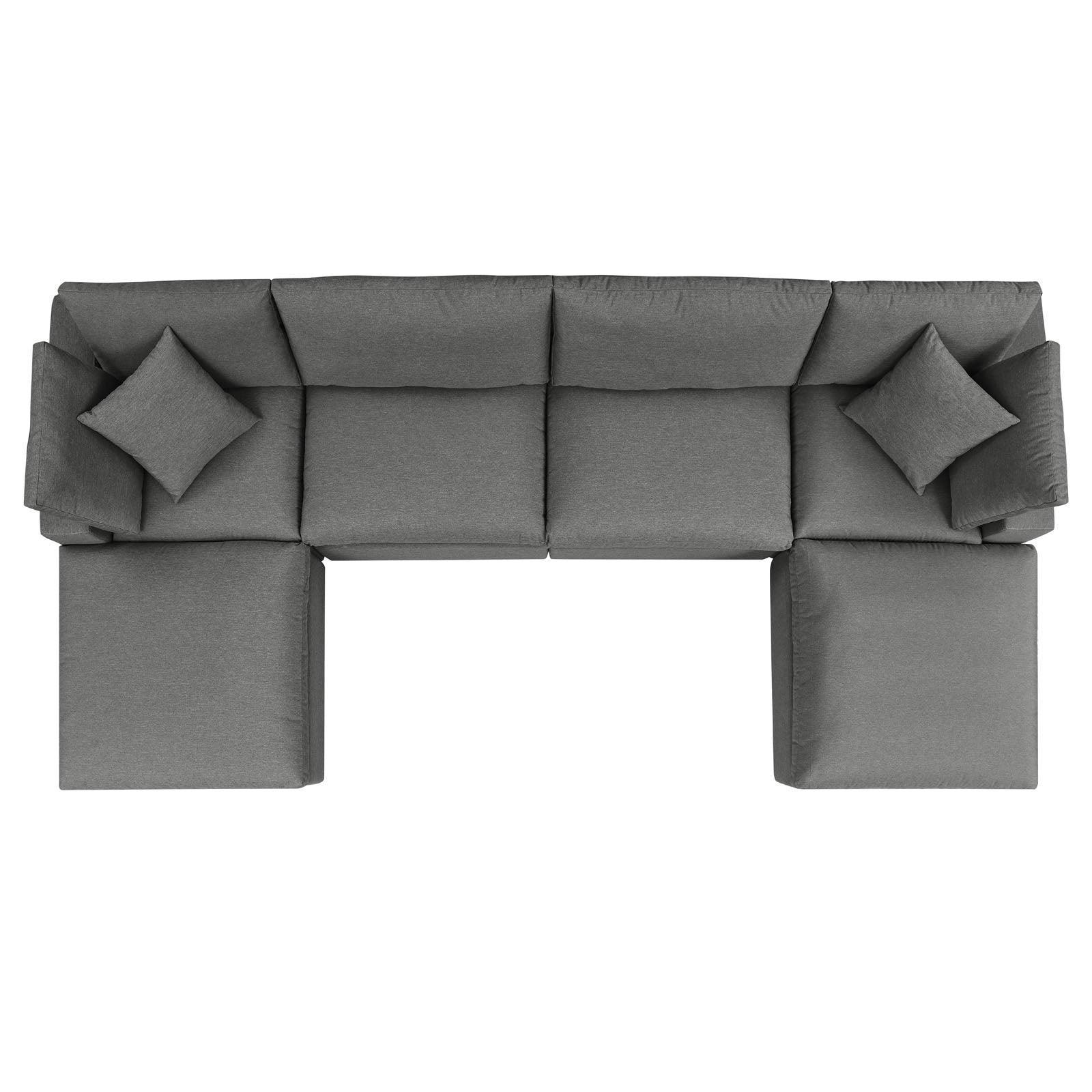 Modway Commix 6-Piece Outdoor Patio Sectional Sofa FredCo