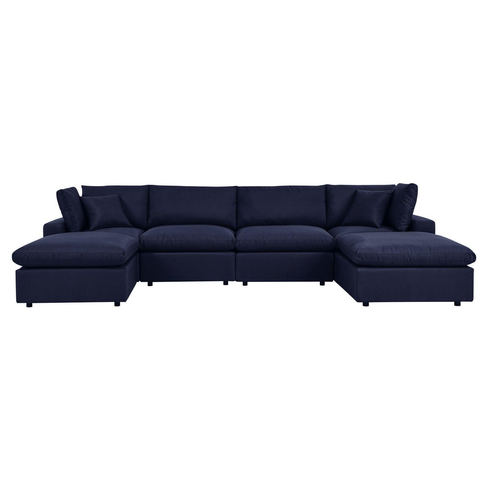 Modway Commix 6-Piece Outdoor Patio Sectional Sofa FredCo