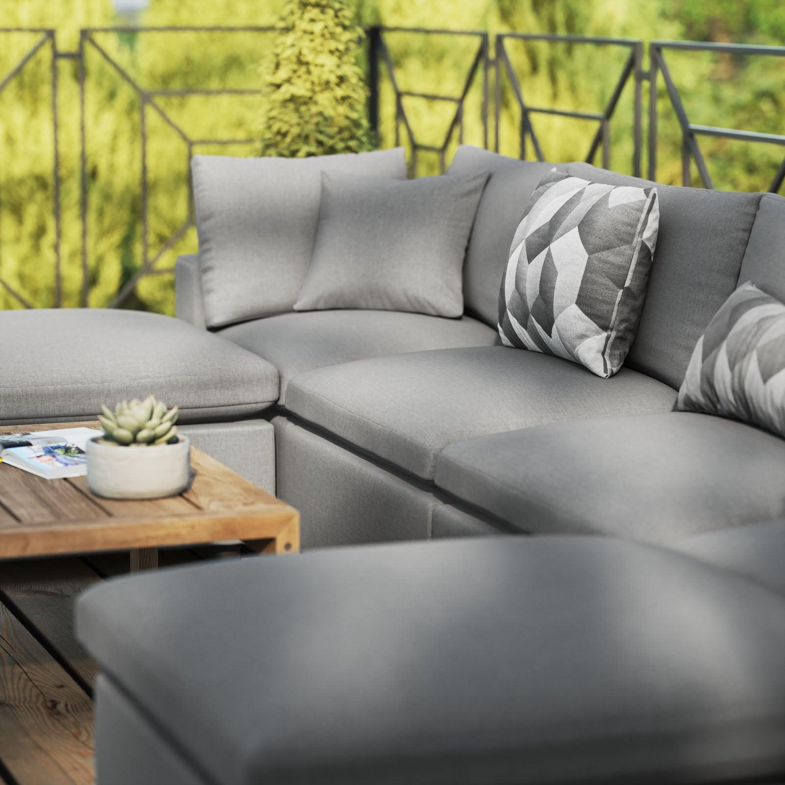 Modway Commix 6-Piece Outdoor Patio Sectional Sofa FredCo