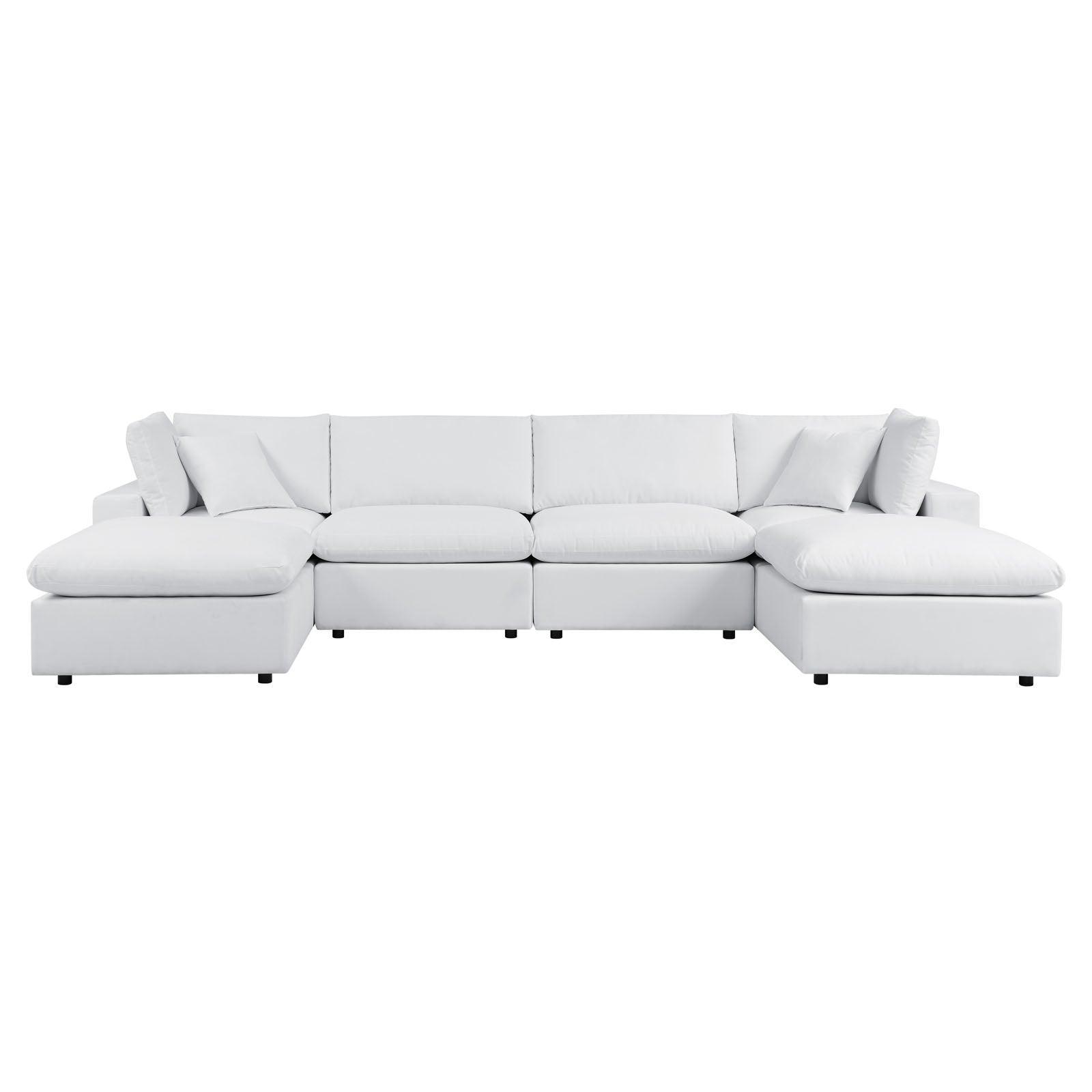 Modway Commix 6-Piece Sunbrella® Outdoor Patio Sectional Sofa FredCo