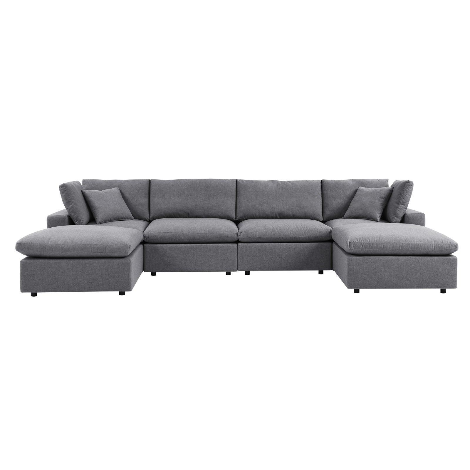 Modway Commix 6-Piece Sunbrella® Outdoor Patio Sectional Sofa FredCo