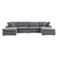 Modway Commix 6-Piece Sunbrella® Outdoor Patio Sectional Sofa FredCo