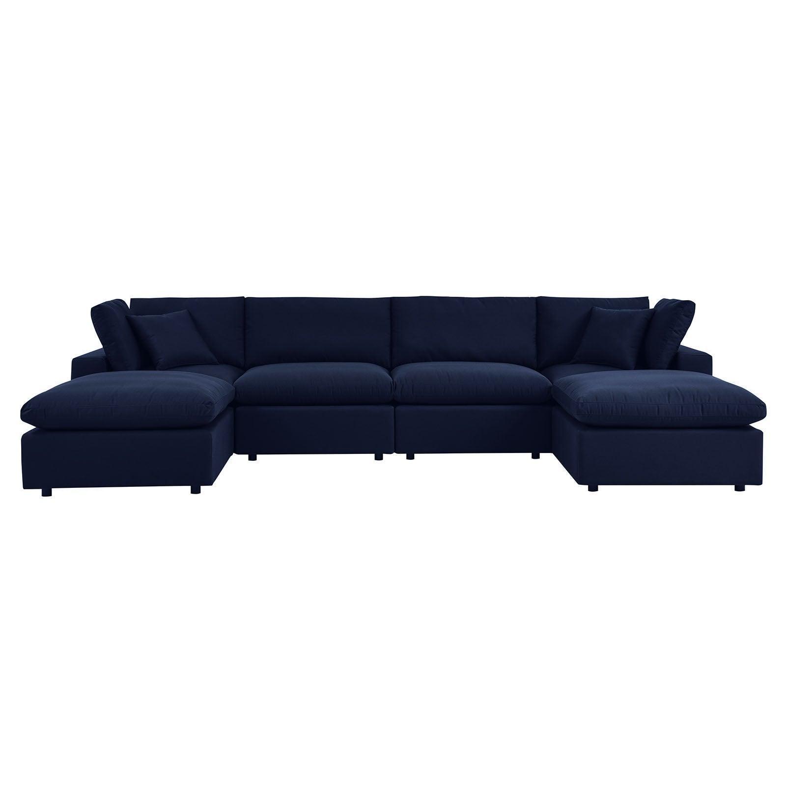 Modway Commix 6-Piece Sunbrella® Outdoor Patio Sectional Sofa FredCo