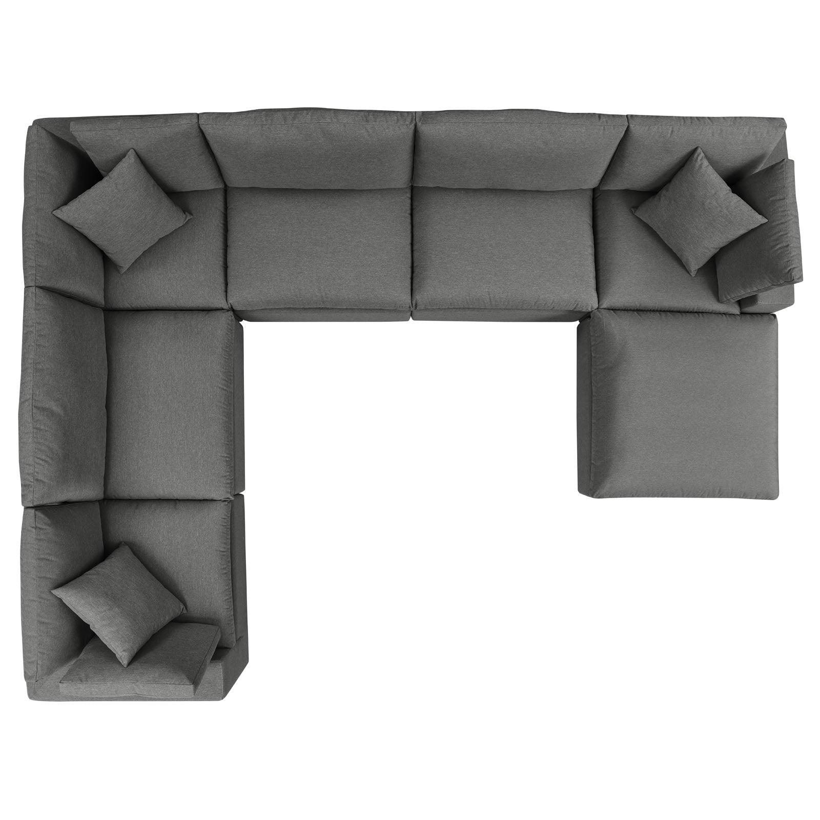 Modway Commix 7-Piece Outdoor Patio Sectional Sofa FredCo