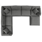 Modway Commix 7-Piece Outdoor Patio Sectional Sofa FredCo
