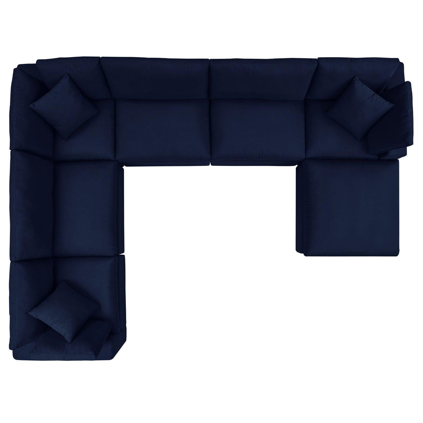 Modway Commix 7-Piece Sunbrella® Outdoor Patio Sectional Sofa FredCo