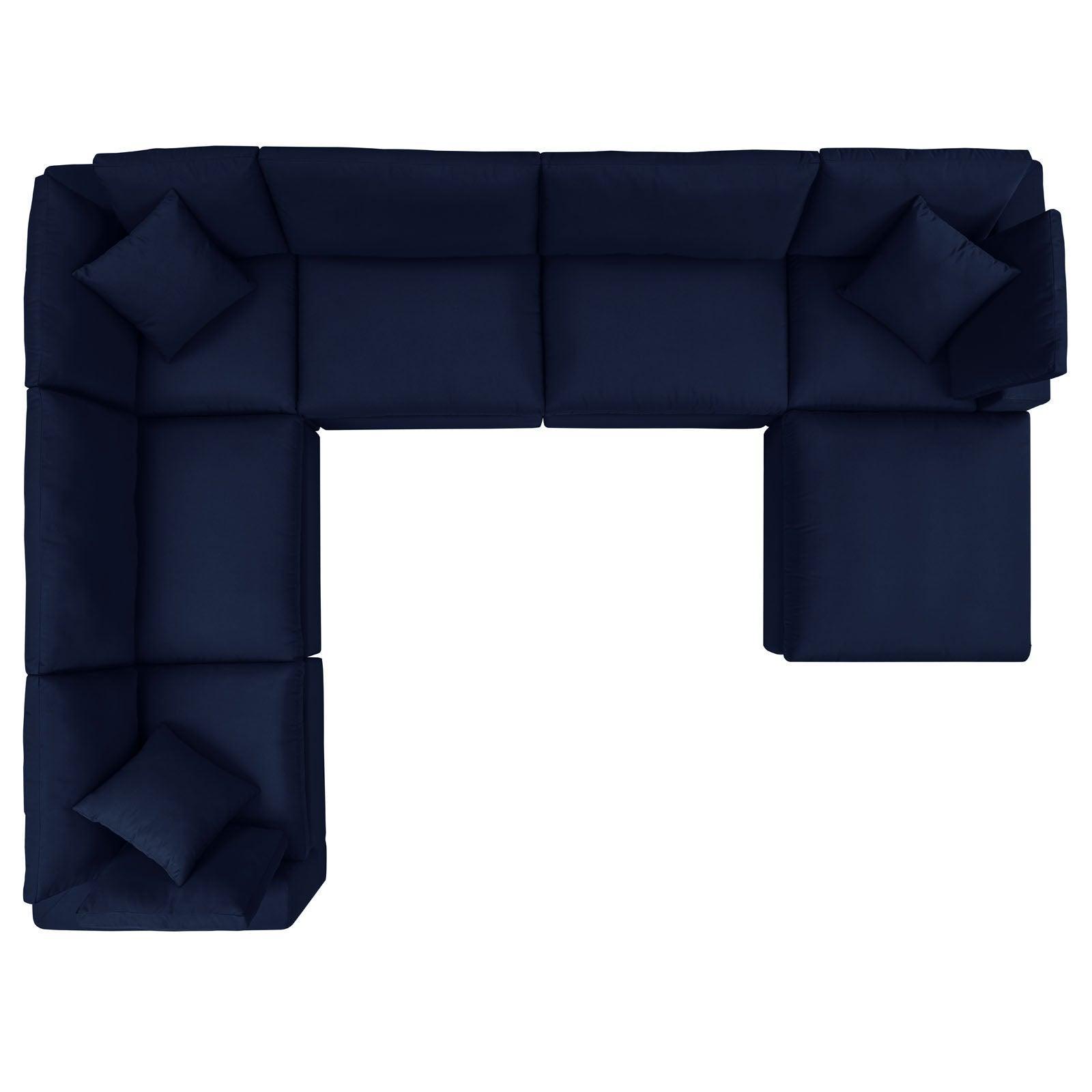 Modway Commix 7-Piece Sunbrella® Outdoor Patio Sectional Sofa FredCo