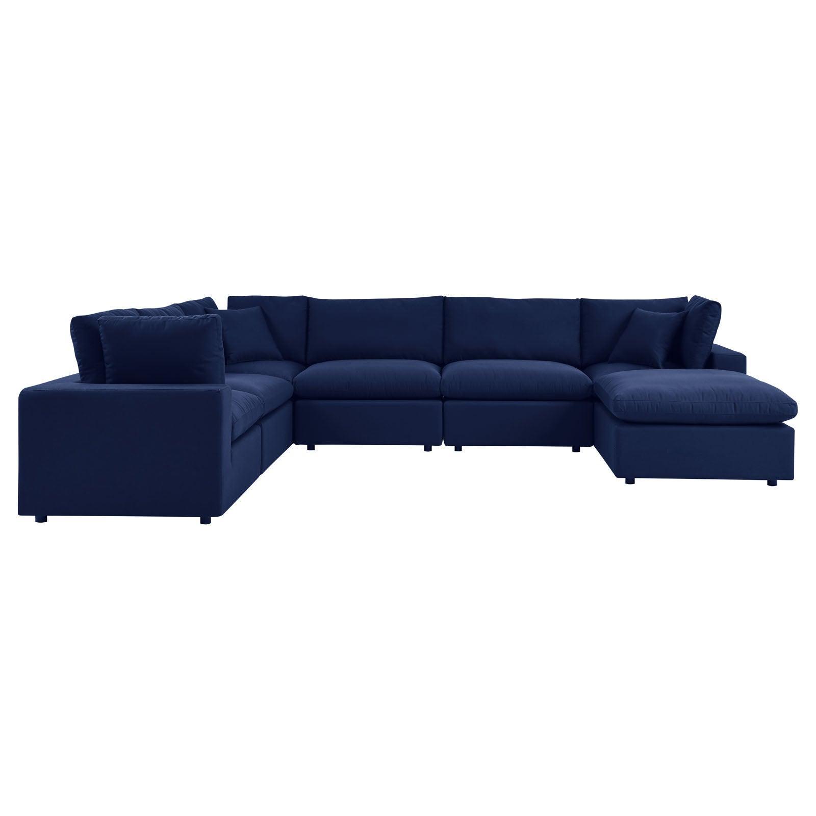 Modway Commix 7-Piece Sunbrella® Outdoor Patio Sectional Sofa FredCo
