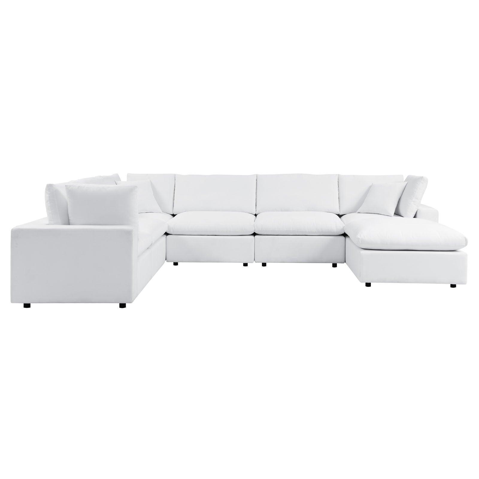 Modway Commix 7-Piece Sunbrella® Outdoor Patio Sectional Sofa FredCo