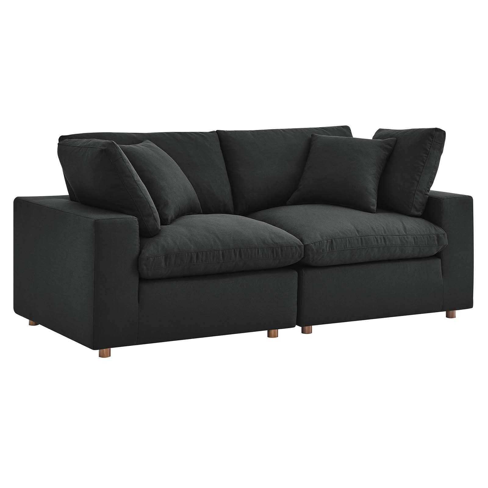 Modway Commix Down Filled Overstuffed 2 Piece Sectional Sofa Set FredCo