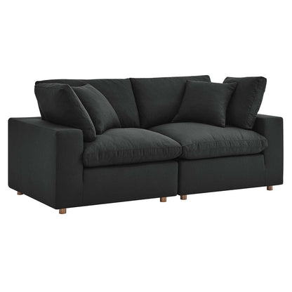 Modway Commix Down Filled Overstuffed 2 Piece Sectional Sofa Set FredCo