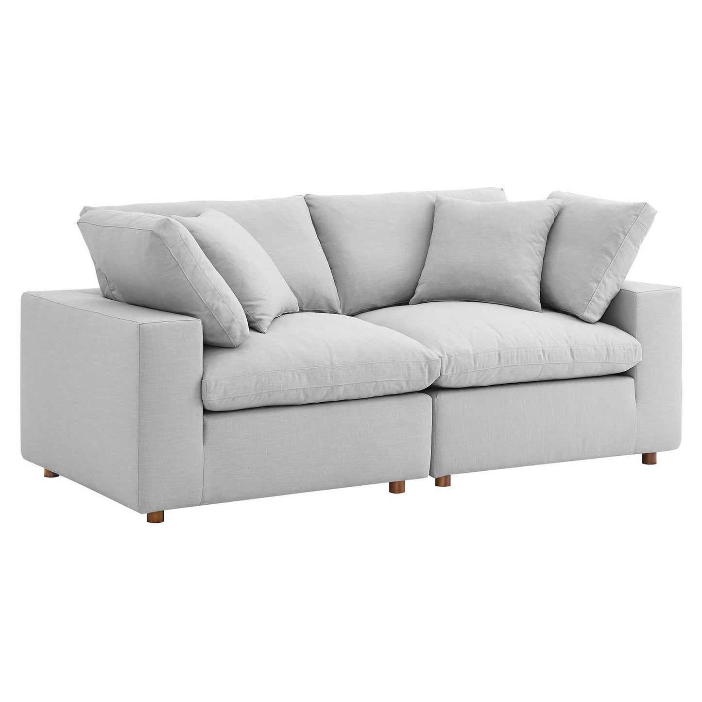 Modway Commix Down Filled Overstuffed 2 Piece Sectional Sofa Set FredCo