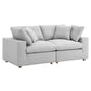 Modway Commix Down Filled Overstuffed 2 Piece Sectional Sofa Set FredCo