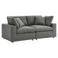 Modway Commix Down Filled Overstuffed 2 Piece Sectional Sofa Set FredCo