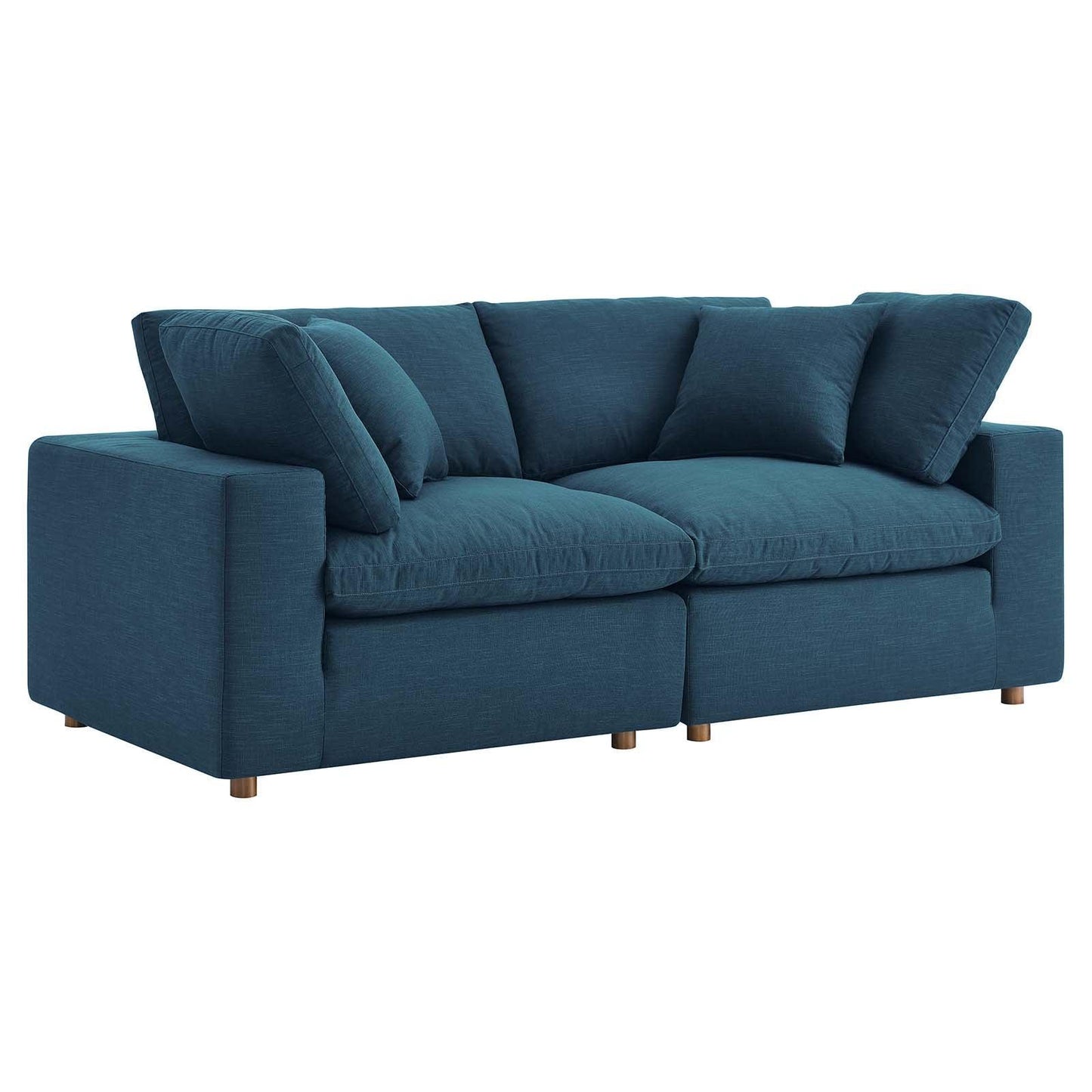Modway Commix Down Filled Overstuffed 2 Piece Sectional Sofa Set FredCo