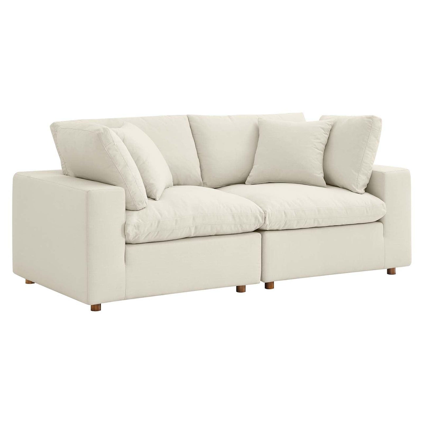 Modway Commix Down Filled Overstuffed 2 Piece Sectional Sofa Set FredCo
