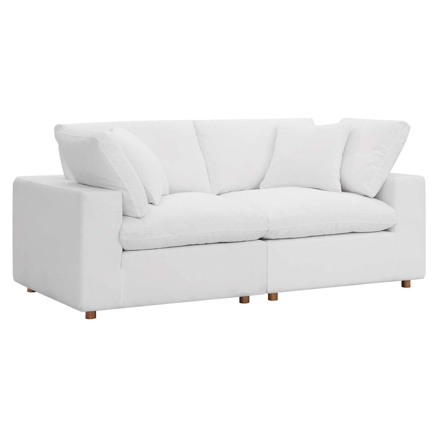 Modway Commix Down Filled Overstuffed 2 Piece Sectional Sofa Set FredCo