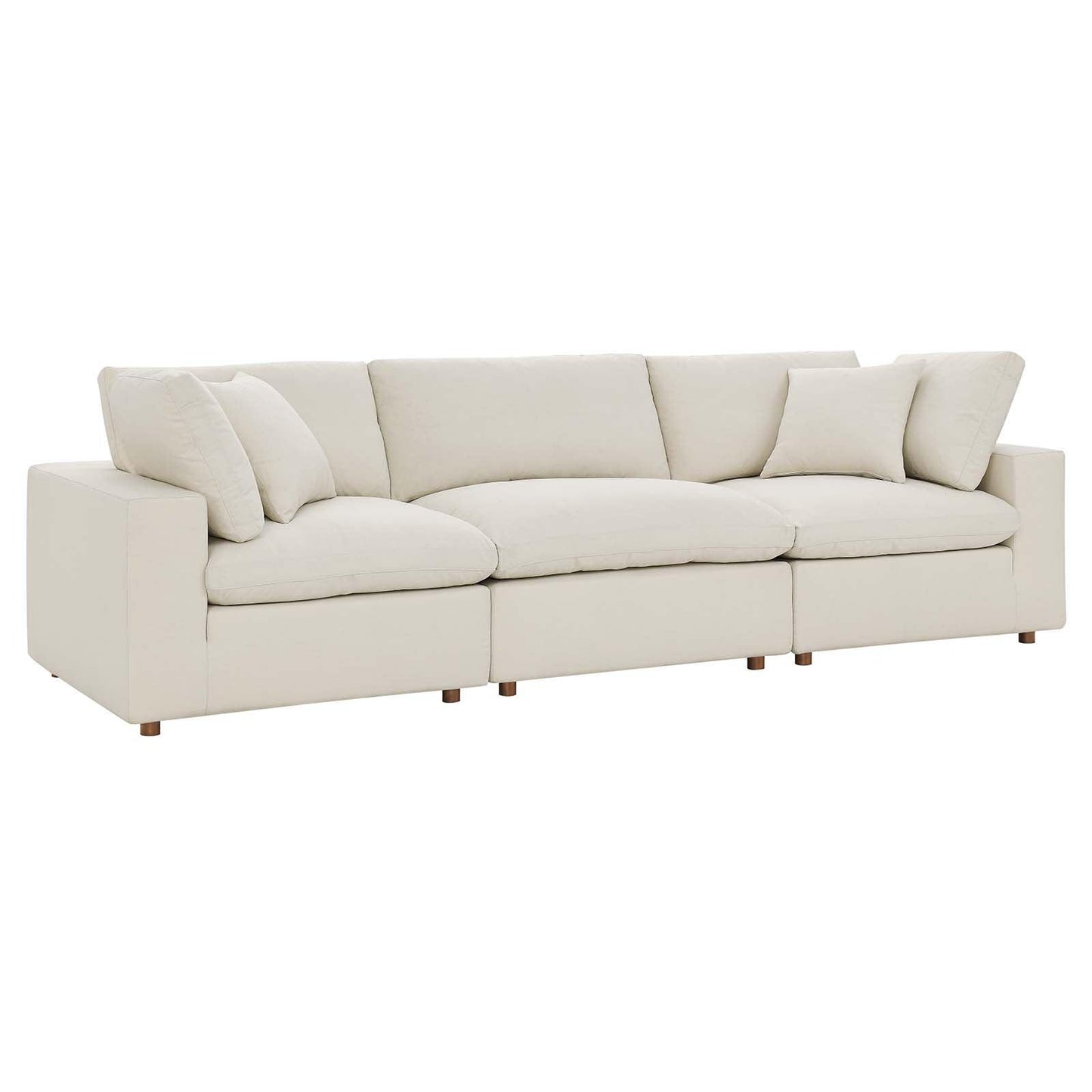 Modway Commix Down Filled Overstuffed 3 Piece Sectional Sofa Set FredCo