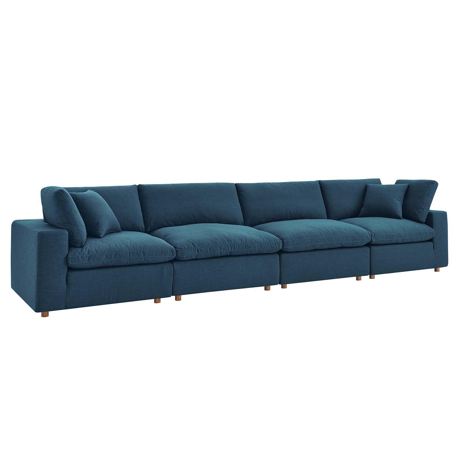 Modway Commix Down Filled Overstuffed 4 Piece Sectional Sofa Set, EEI-3357 FredCo