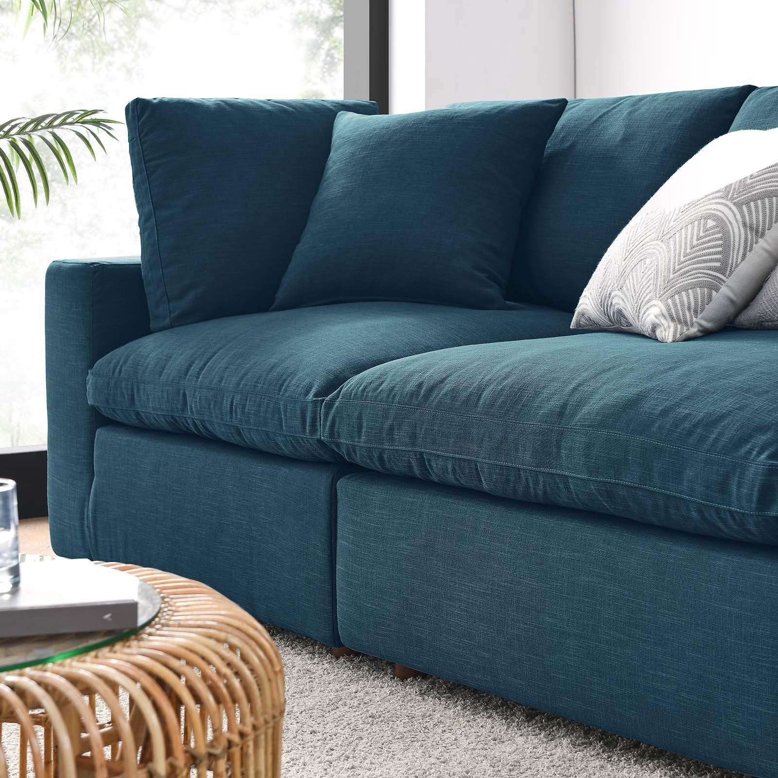Modway Commix Down Filled Overstuffed 4 Piece Sectional Sofa Set, EEI-3357 FredCo
