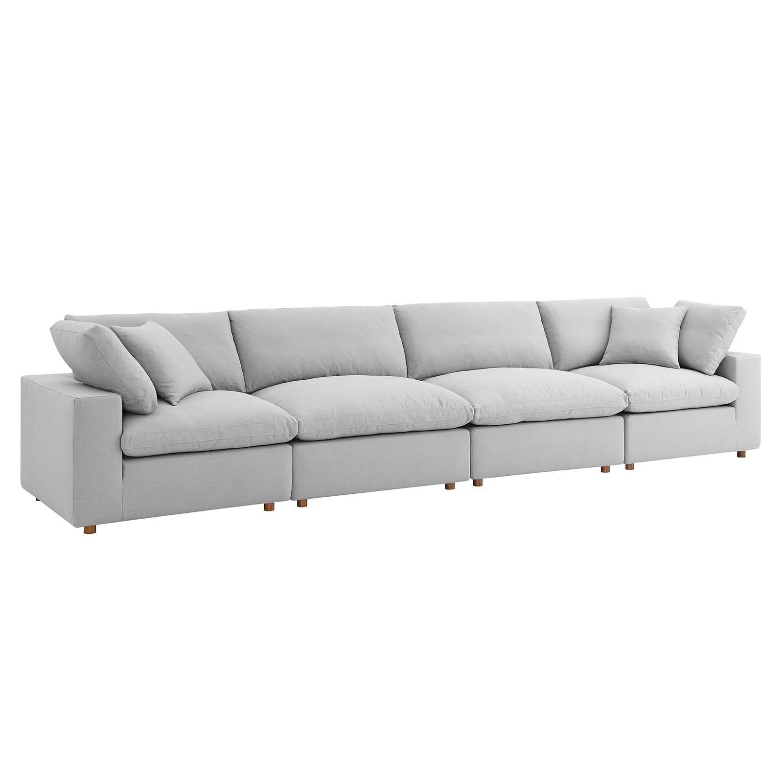 Modway Commix Down Filled Overstuffed 4 Piece Sectional Sofa Set, EEI-3357 FredCo
