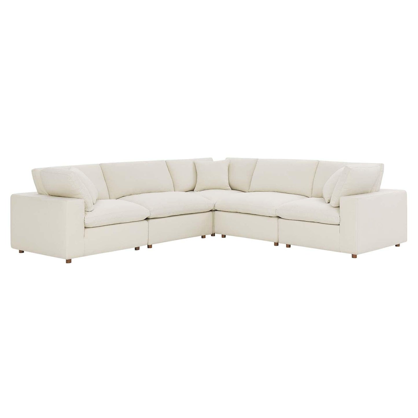 Modway Commix Down Filled Overstuffed 5 Piece 5-Piece Sectional Sofa FredCo